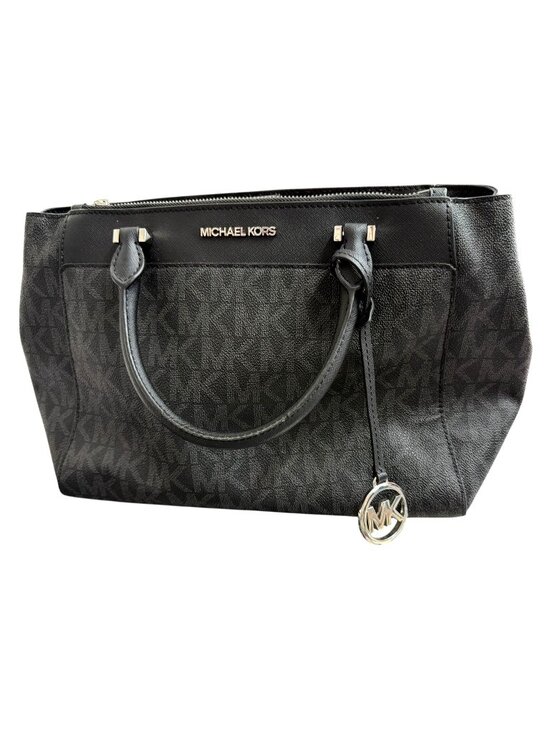 Michael Kors Handbags - Michael Kors Black Signature Graham Top Handle Purse